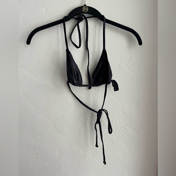 🖤NEW SKIMS SHINE SWIM BIKINI TRIANGLE TOP IN ONYX S - Picture 6 of 7